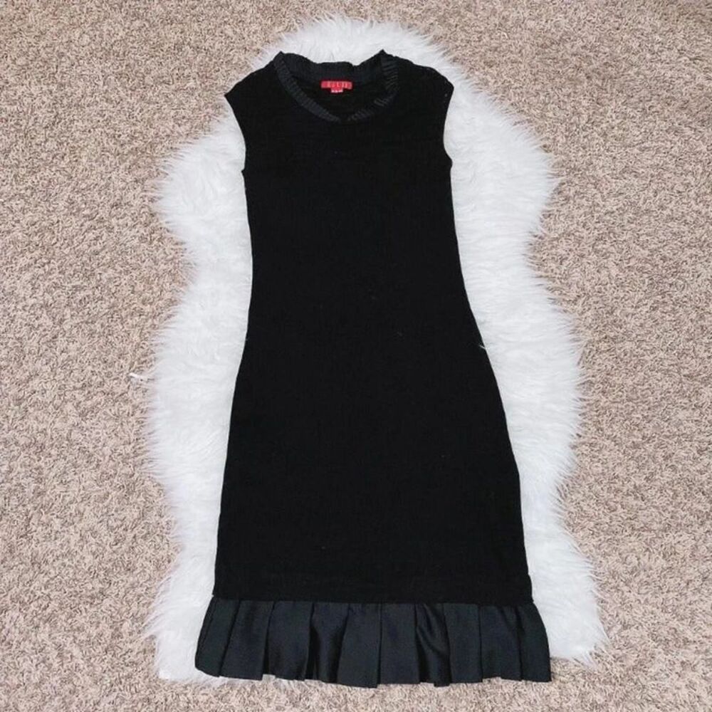 Korea ELLE Sport Black Tunic Knit Dress